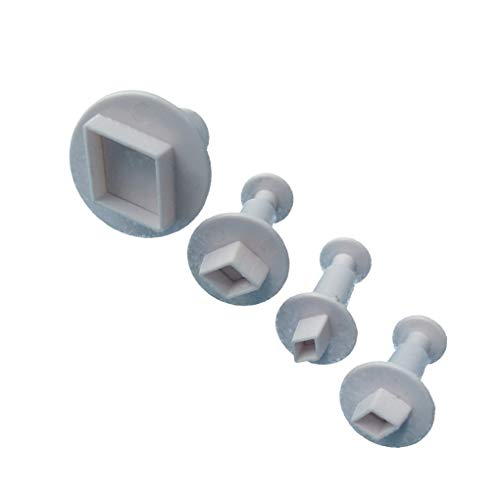 Regard Patrón 4pcs Individual Rombo Galletas de plástico Troqueles de Corte Primavera Torta de la hornada Utensilios Moldes Moldes