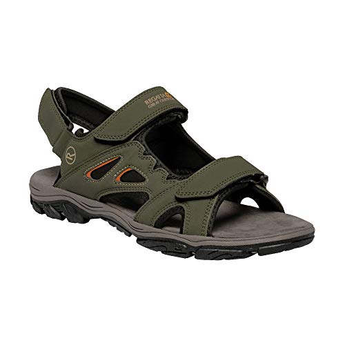 Regatta Holcombe Vent, Sandal Mens, Dark Khaki/Gold Flame, 46 EU