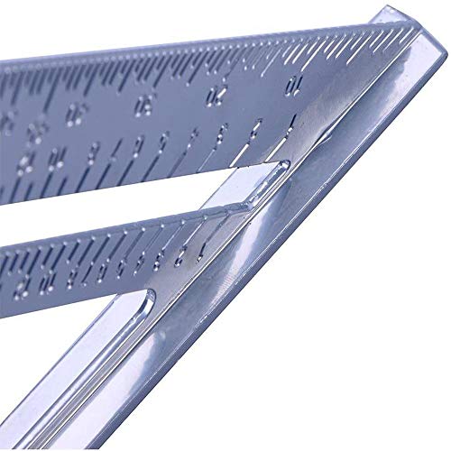 Regla Cuadrada de Aleación de Aluminio de 7 Pulgadas, ángulo de Parada en Pulgadas, Medición de Alta Precisión Del Transportador, Herramienta de Medición de Alta Precisión para Carpintero Ingeniero