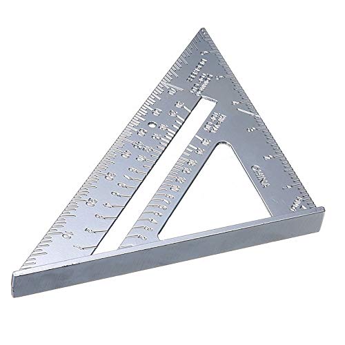 Regla Cuadrada de Aleación de Aluminio de 7 Pulgadas, ángulo de Parada en Pulgadas, Medición de Alta Precisión Del Transportador, Herramienta de Medición de Alta Precisión para Carpintero Ingeniero