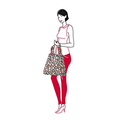 Reisenthel Mini Maxi Shopper Bolso Bandolera, 60 cm, 15 Liters, Multicolor (Happy Flowers)