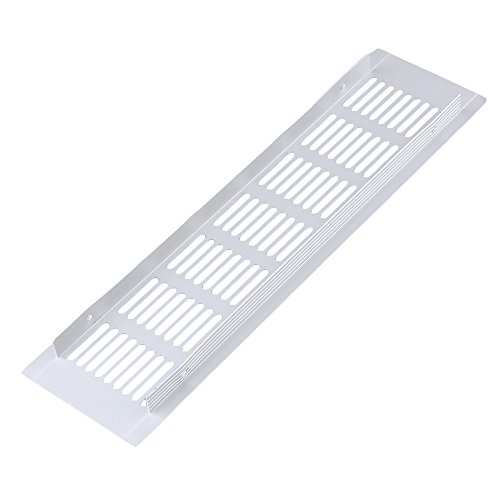 Rejilla de Ventilación de Ventilador de Ventilación de Ventilador de Aire de Aluminio, Plata, 80x300mm, Paquete de 2