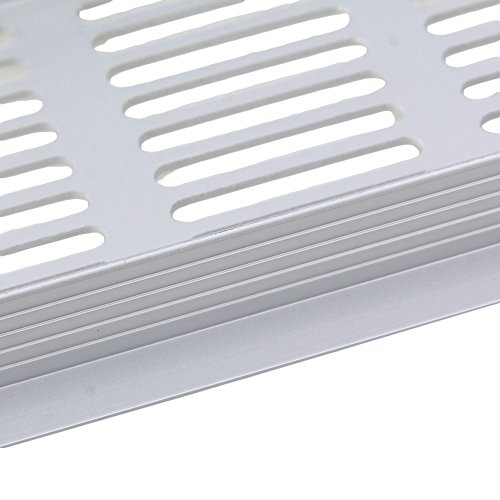 Rejilla de Ventilación de Ventilador de Ventilación de Ventilador de Aire de Aluminio, Plata, 80x300mm, Paquete de 2