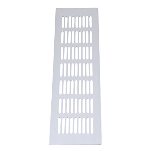 Rejilla de Ventilación de Ventilador de Ventilación de Ventilador de Aire de Aluminio, Plata, 80x300mm, Paquete de 2
