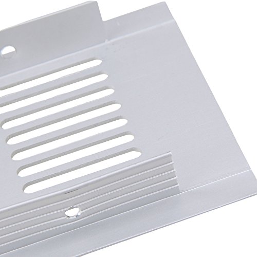 Rejilla de Ventilación de Ventilador de Ventilación de Ventilador de Aire de Aluminio, Plata, 80x300mm, Paquete de 2
