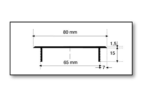 Rejillas Ventilación Placa del puente ventilación de aluminio 80mm x 300mm en diferentes colores - Blanco - RAL 9010