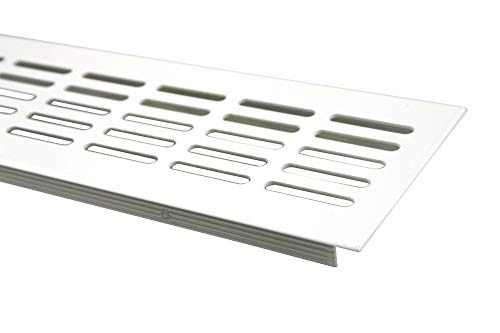 Rejillas Ventilación Placa del puente ventilación de aluminio 80mm x 300mm en diferentes colores - Blanco - RAL 9010