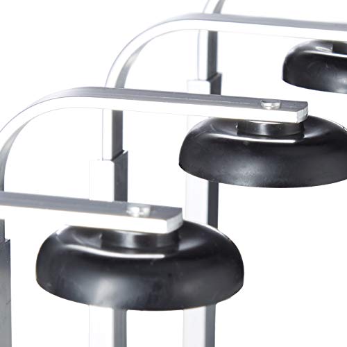Relaxdays Botellero de Pared, Soporte para Seis Botellas, Dosificador de 3 cl, Coctelería, 53x36x11 cm, Plateado