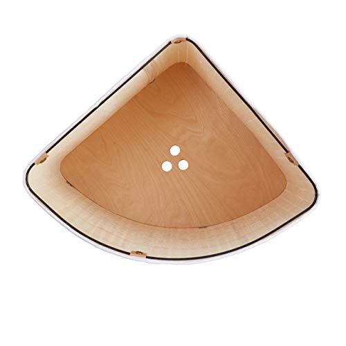 Relaxdays Cesto Ropa Sucia Esquinero, Cubo Colada Plegable con Tapa, Canasta, Bambú, Blanco, 65 x 49.5 x 37 cm