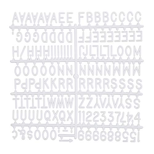 Relaxdays Letter Board con Marco de Madera, Pizarra 145 Letras, Números y Símbolos, PP-Madera, 30x30, Blanco
