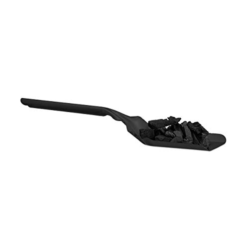 Relaxdays Recogedor de Chimenea para Cenizas, Negro, 49x49x5 cm, 10022309