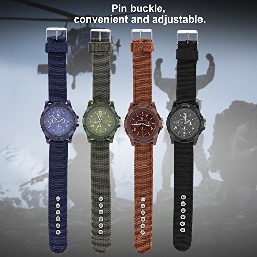 Reloj de pulsera digital electrónico para hombre Reloj de pulsera resistente para mujer de moda de nylon Relojes de pulsera de moda de moda masculina(Black)