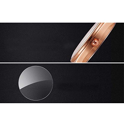 Reloj de Pulsera Minimalista de Cuarzo con diseño artístico, Ultra Fino, Resistente al Agua, 276.Star, Marco, Purpurina, Confeti
