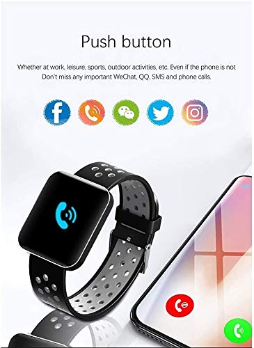 Reloj Inteligente Impermeable inteligente reloj del deporte de la pulsera de rastreador de ejercicios de la pantalla táctil de 1,54 pulgadas de alta definición a todo color con el monitor de presión a