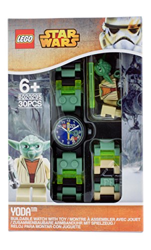 Reloj modificable infantil de Yoda de LEGO Star Wars 8020295 con pulsera por piezas y figurita