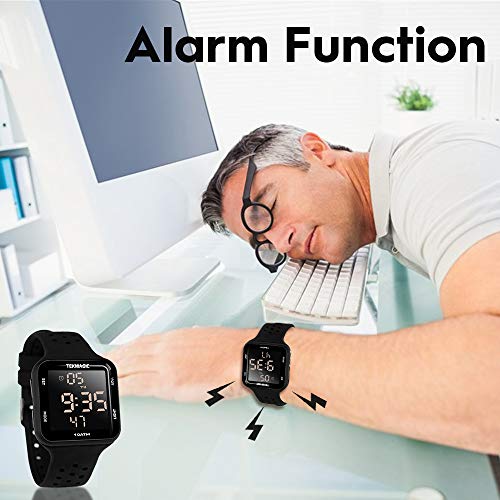 Reloj Resistente al Agua 10 ATM 100m Luminoso Reloj de Buceo con Funciones de Despertador, Cronómetro, Zona Horaria Dual, Calendario, Formato de 12/24 Horas