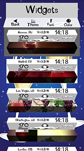 Reloj Tiempo Widget Vino