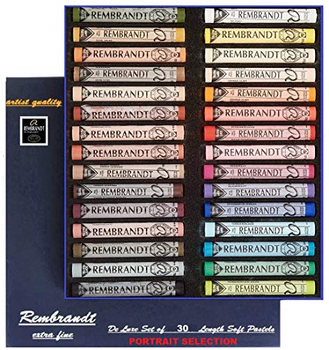 Rembrandt Juego de bastoncillos secos al pastel 30 SELECCIÓN Retrato Extrafino - Calidad artística (Importación de Francia)