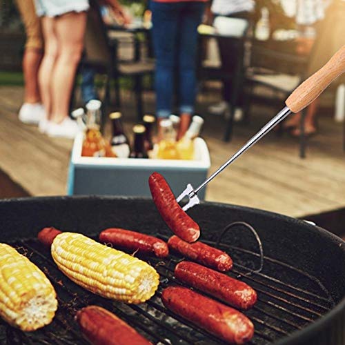 remote.S Brochetas De Barbacoa Escala Pinchos De Acero Inoxidable con Manija De Madera para Brochetas Chuches Fruta Golosinas Pollo