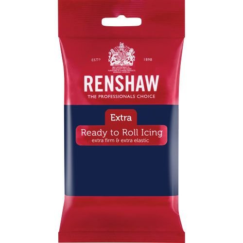 Renshaw Fondant Ready To Roll Icing Extra para Cubrir Tartas de Color Azul Marino 250 g  - Lot de  6