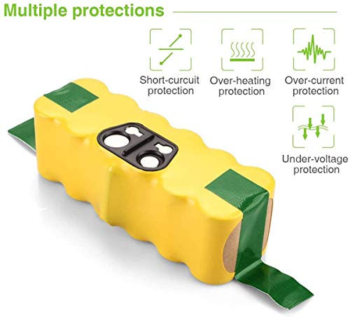 Reoben 14.4V 4500mAh Ni-MH batería para iRobot Roomba 500 510 520 530 532 535 540 545 550 552 555 560 562 570 580 581 582 585 595 600 610 620 630 631 650 660 700 760 770 780 790 800 870 880 900