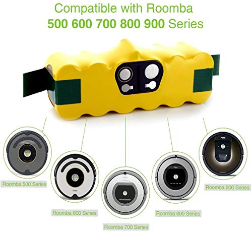 Reoben 14.4V 4500mAh Ni-MH batería para iRobot Roomba 500 510 520 530 532 535 540 545 550 552 555 560 562 570 580 581 582 585 595 600 610 620 630 631 650 660 700 760 770 780 790 800 870 880 900