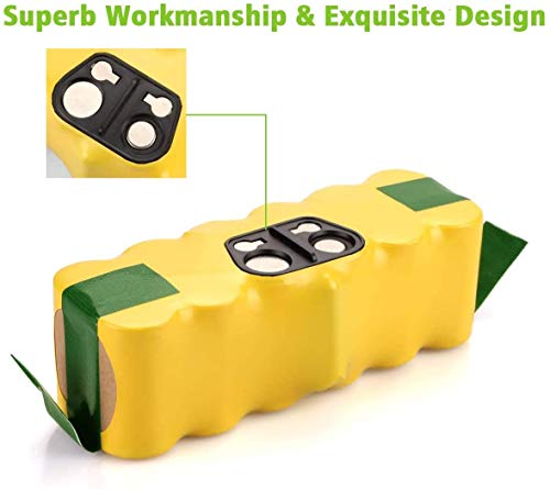 Reoben 14.4V 4500mAh Ni-MH batería para iRobot Roomba 500 510 520 530 532 535 540 545 550 552 555 560 562 570 580 581 582 585 595 600 610 620 630 631 650 660 700 760 770 780 790 800 870 880 900