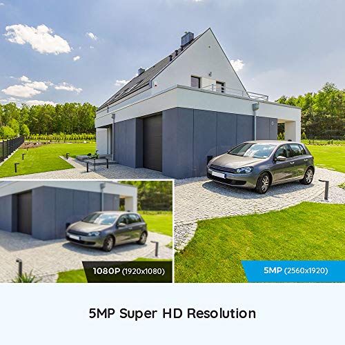 Reolink Cámara Vigilancia PoE Exterior, 5MP HD Impermeable Audio IR Visión Nocturna Ranura para Tarjeta Micro SD Incorporada RLC-520-5MP 【Nueva Apariencia de RLC-420, No Tarjeta Micro SD】