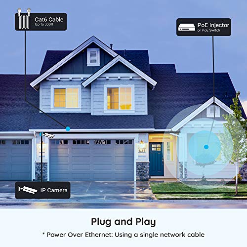 Reolink Cámara Vigilancia PoE Exterior, 5MP HD Impermeable Audio IR Visión Nocturna Ranura para Tarjeta Micro SD Incorporada RLC-520-5MP 【Nueva Apariencia de RLC-420, No Tarjeta Micro SD】