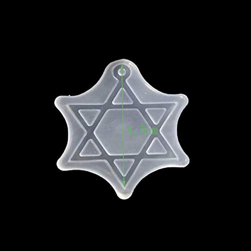 Repostería Utensilios Mold Hexagram Small Planet Shape Molde De Epoxi De Alta Definición Molde De Silicona Transparente Herramientas De Decoración Del Teléfono Diy Moldes De Pastel En Relieve, 50-403