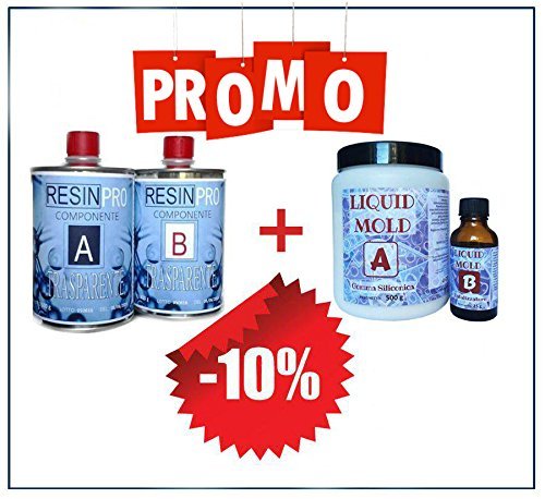 Resina EPOXY TRANSPARENTE – GR 800 + goma de silicona líquida GR 500