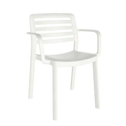 RESINAS OLOT Silla Wind con Brazos Blanca