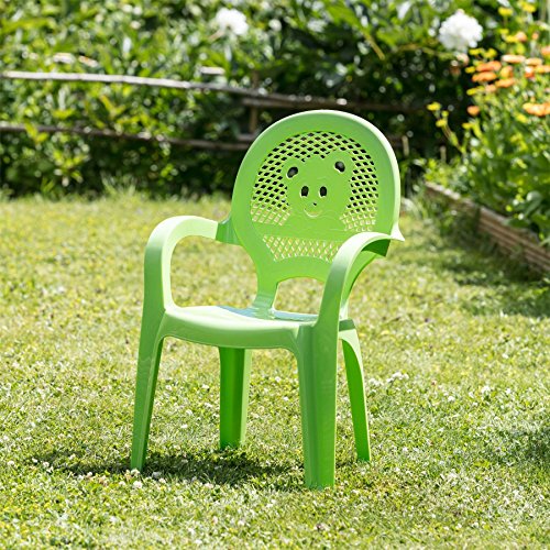resol niños Niños del jardín al Aire Libre Silla de plástico - Verde - Childs Muebles (1 Silla)