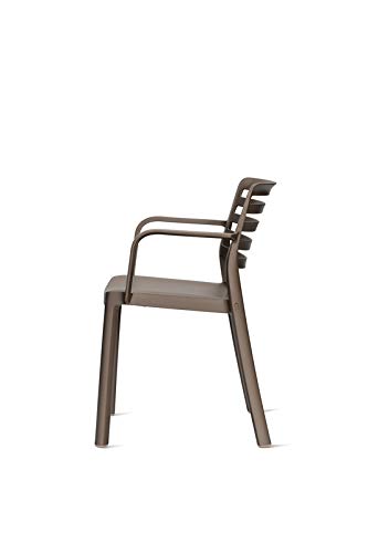 resol Set de 2 sillas con Brazos de diseño Wind para Interior, Exterior, jardín - Color Chocolate