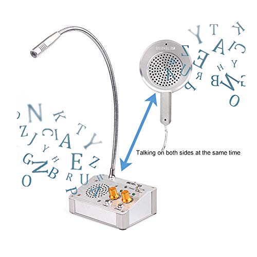Retekess TW104 Sistema Altavoz de Ventana 3W Duplex Completo Intercomunicador de Ventana para Instalación de Vidrio Antirrobo Bancos Taquilla Contadores