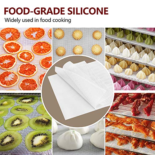 Reutilizable Tapete de Silicona para Deshidratador de Alimentos, Antiadherentes, Apta para el Lavavajillas, Aprox. 38 * 28 cm Estera para Hornear