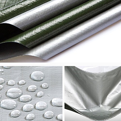 Revestimiento de polietileno de plata de la lona Lluvia y oxidación al aire libre Aislamiento térmico de la caravana de la cortina de sol 180g / m2, 18 tamaños disponibles Impermeable y duradero