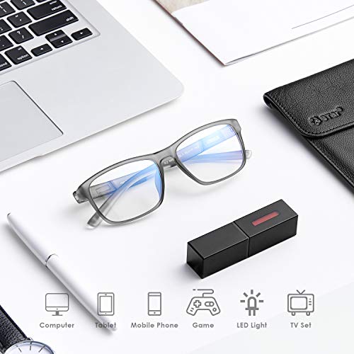 Rezi Gafas de ordenador Gafas Lectura para Protección contra Luz Azul - Alta Protección para Pantalla, Marco ultraligero | Luz anti-azul | 100% protección UV, Evita la Fatiga Ocular para PC, Móvil