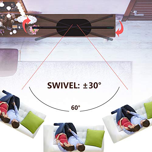 RFIVER Soporte TV Giratorio de Mesa de Television de 27 a 55 Pulgadas con Altura Ajustable UT2002