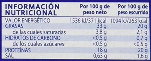 Rianxeira, Conserva de atún en aceite de girasol - 18 latas de 80 gr. (Total: 1440 gr.)
