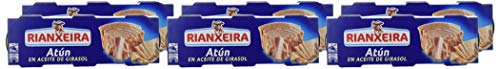 Rianxeira, Conserva de atún en aceite de girasol - 18 latas de 80 gr. (Total: 1440 gr.)