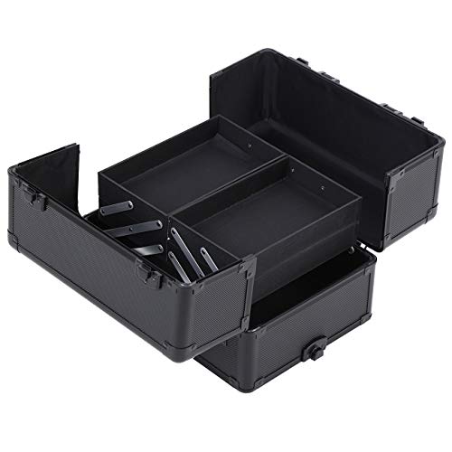 Ridgeyard beauty case trolley Maletín para maquillaje Estuche de maquillaje Neceser de viaje All Black (negro) - JJ-HZX-ABL