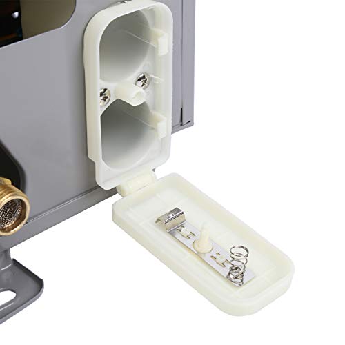Ridgeyard Calefactor del Agua de la Ducha de Propano y Gas con Pantalla Digital de la Caldera y sin Tanque 12L/minuto 24kW (60C temperatura del agua) - incluye 5 m manguera de alta resistencia, pistola y manguera conectores.
