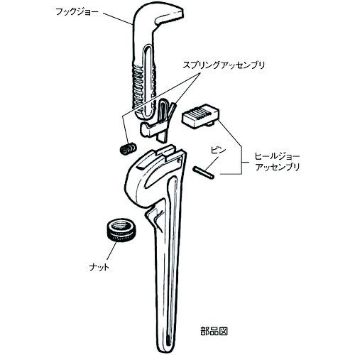 RIDGID 31090 Modelo 810 Llave recta de aluminio para tubo, Llave de fontanería de 10 pulgadas
