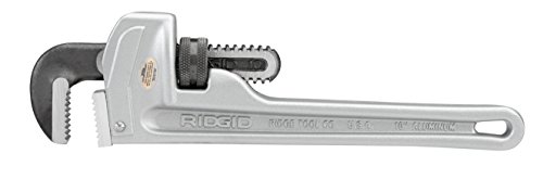RIDGID 31090 Modelo 810 Llave recta de aluminio para tubo, Llave de fontanería de 10 pulgadas