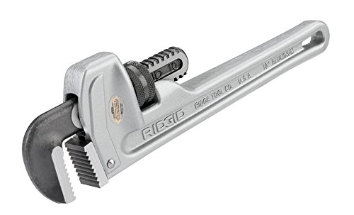 RIDGID 31090 Modelo 810 Llave recta de aluminio para tubo, Llave de fontanería de 10 pulgadas