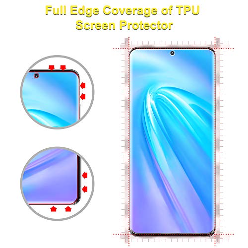 RIIMUHIR Protector de Pantalla de Hidrogel para Samsung Galaxy S20 Plus [3 Unidades], [ID de Huella Digital de Soporte], [Cobertura Completa], Protector de Pantalla TPU para Samsung Galaxy S20 Plus