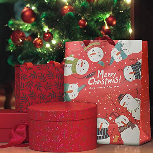 RIOGOO 10 PCS Bolsas de regalo, Bolsas al por menor Bolsas de papel para fiestas Bolsa Kraft con asa para cumpleaños, fiesta de té