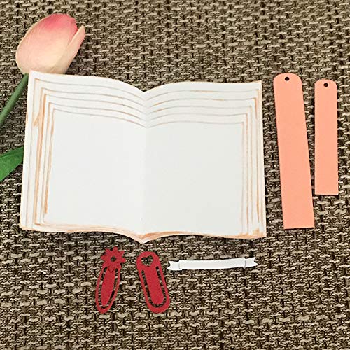 RIsxffp Metal Dies Corte Plantillas Página del Libro Troquelado de Metal DIY Scrapbooking Papel Tarjetas Craft Punch Stencil