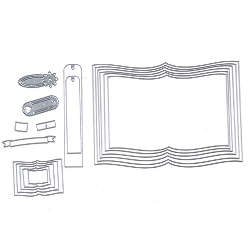 RIsxffp Metal Dies Corte Plantillas Página del Libro Troquelado de Metal DIY Scrapbooking Papel Tarjetas Craft Punch Stencil